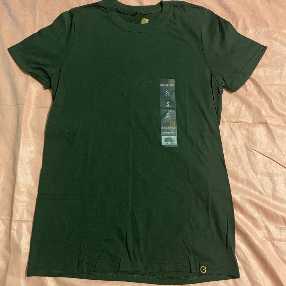 Men t shirt gold toe